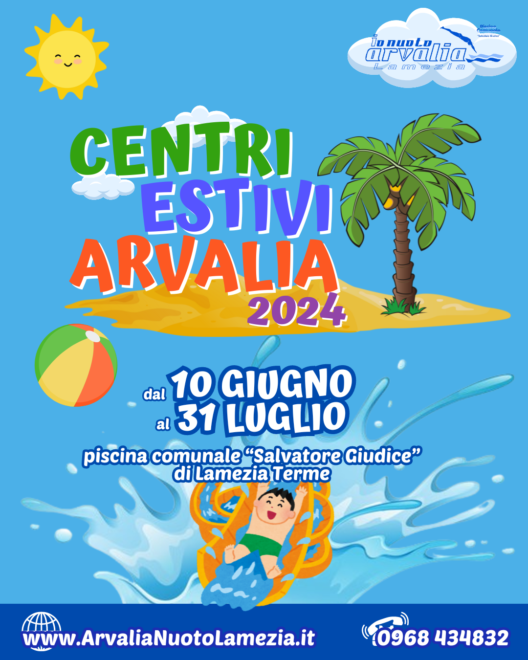 Centri Estivi - Arvalia Nuoto Lamezia 2024 - piscina comunale Lamezia Terme